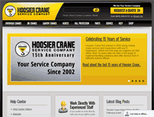 Tablet Screenshot of hoosiercrane.com